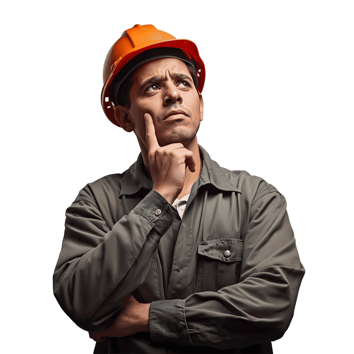 Hombre con dudas acerca de Aerma